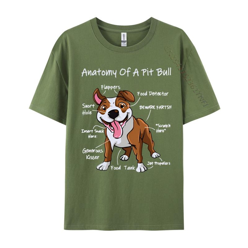 Anatomy Of A Pitbull Vintage Tshirt Black Cosie T Shirts for Men Cotton Tops Shirts Hip Hop Prevalent 3d Printed T Shirts