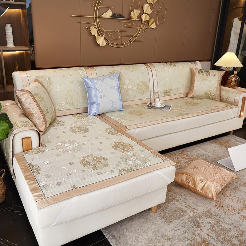 Rattan Mat Sofa Cushion Summer Summer Summer Summer Summer Mat Cushion Simple Modern Leather Full Covered Cloth