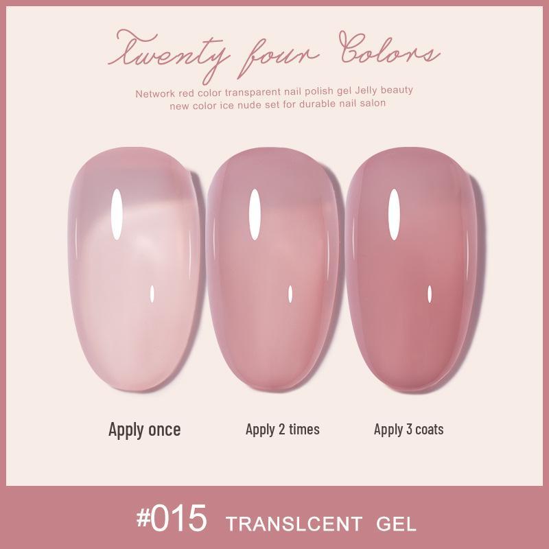 Summer 2025 Ice Transparent Nude Nail Gel Polish - Popular Whitening Jelly Color Series