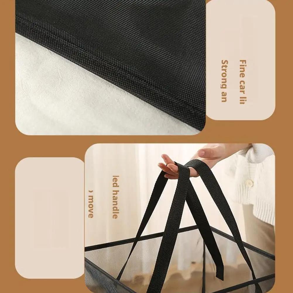 Square Dirty Clothes Basket Foldable Durable Breathable Large Capacity Mesh Storage Bag Simple Bathroom Laundry Basket