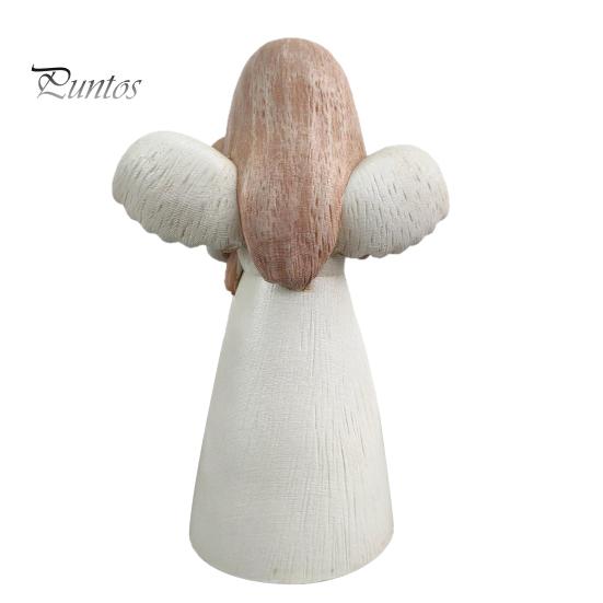 Unique Gifts for Cat Owners Angel Holding Puppy Figurine, Cute Dog Resin Statue Home Small Tabletop Sculptures Shelf Desk Decor, Handcrafted
