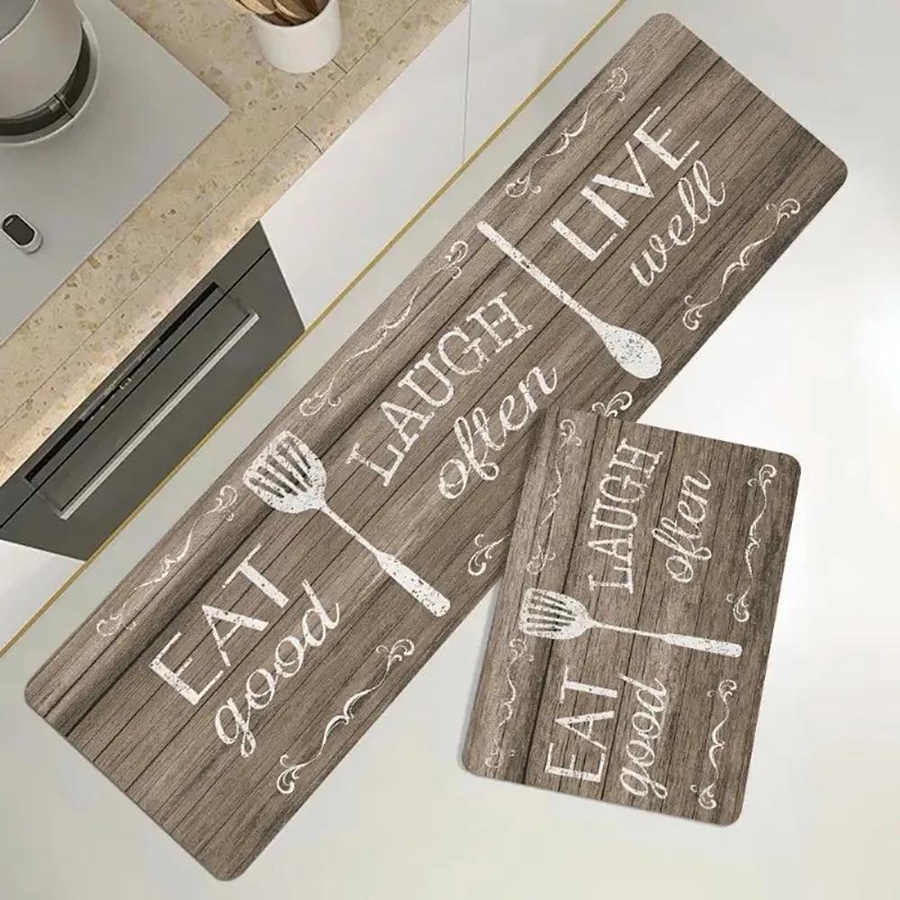 

Кухонные столовые приборы Нож и вилка Тематический моющийся грязеотталкивающий коврик для ног Ковер Кухня Гостиная Прихожая Впитывающие коврики для двери 40cmx60cm 1pc