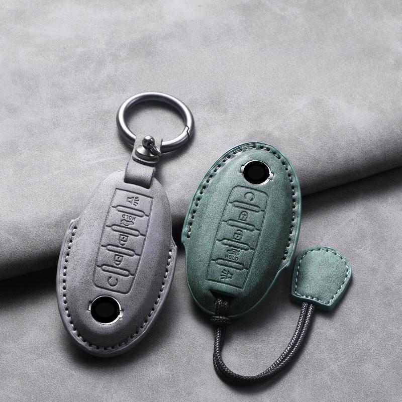 5 Buttons Leather Car Remote Key Case Cover For Nissan X Trail T32 2020 Rogue Patrol Murano Htrail Maxima Altima Sentra Qashqai