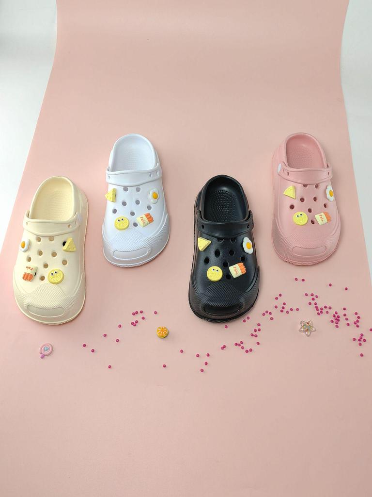 2025 Summer Women's Thick Sole Hole Sandals & Slippers - Cute, Height-Boosting Beach Footwear