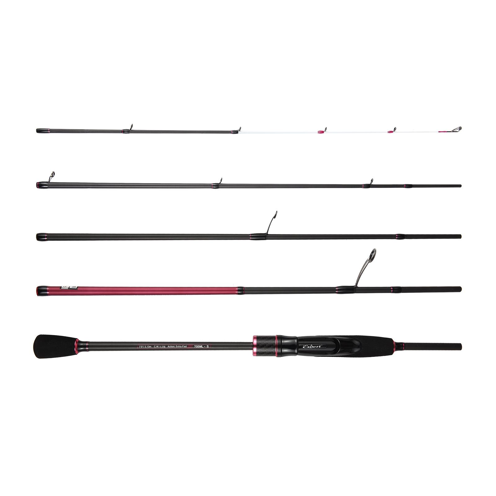 

5 Sections Fishing Pole Ultralight Spinning Rod Travel Fishing Rod with Storage Bag