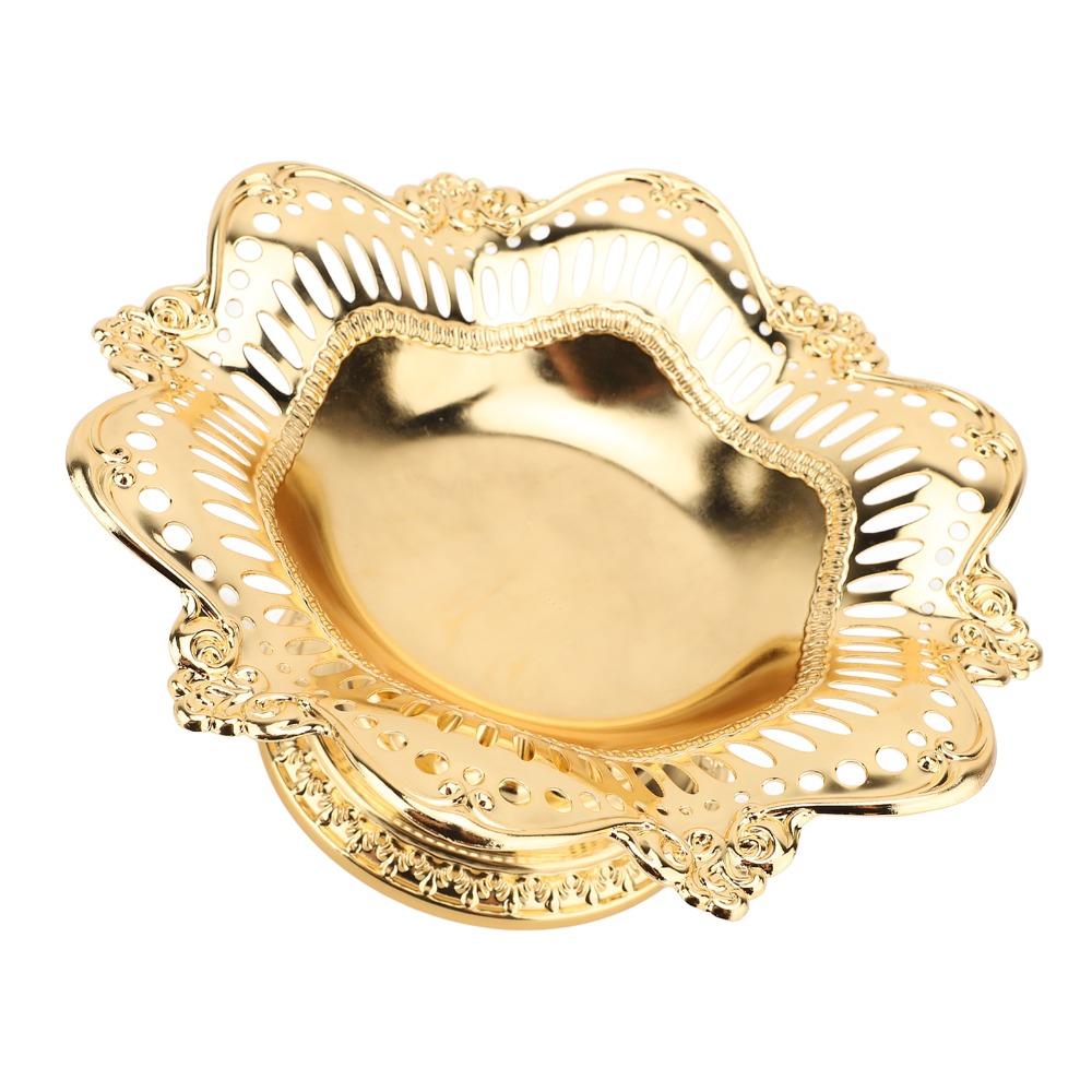 4pcs Vintage Pattern Decorative Serving Tray Tea Serving Platter Hotel Counter Display