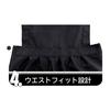Stylish ruffled apron for women, perfect for fun makeup, nails, beauty salons, and cafes (SP220, Black)