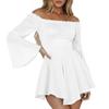 Renaissance Costume Women Medieval Pirate Corset Dress Off Shoulder Bells Sleeve Fairys Dress