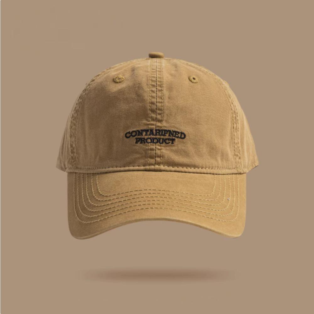 Classic Korean Cotton Baseball Cap for Men Women, Embroidery Letter Plain Vintage, Perfect for Outdoor Daily Wear Streetwear