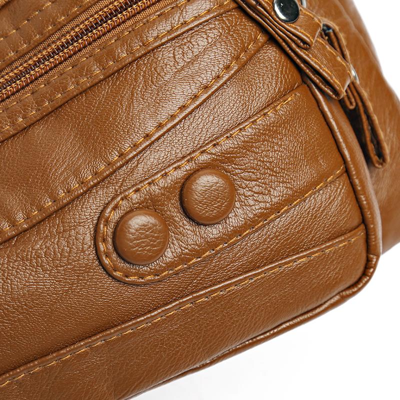 Tasche für mittlere und ältere Menschen, Damen-Schultertasche aus weichem Leder, große Kapazität, Umhängetasche, Muttertasche