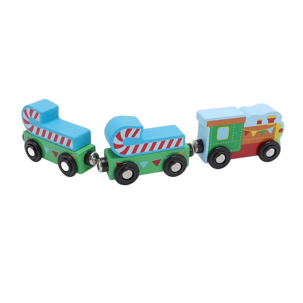 3ks Dřevěná Vláčkodráha Vláček Zábavní Park Multifunkční Kombinace Scén pro Děti