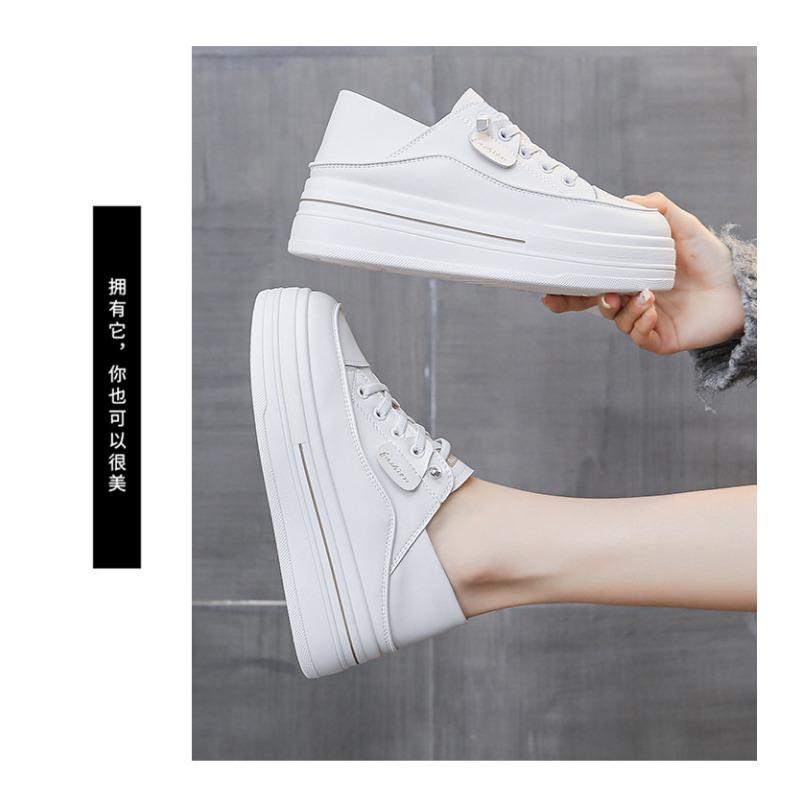 Summer New Thick Bottom Plate Shoes Casual Sneakers Two Wear Single Shoes