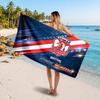 Sydney Roosters Customized Name Text Beach Towel, Soft Absorbent Towel Beach Pool Travel Personal Gift
