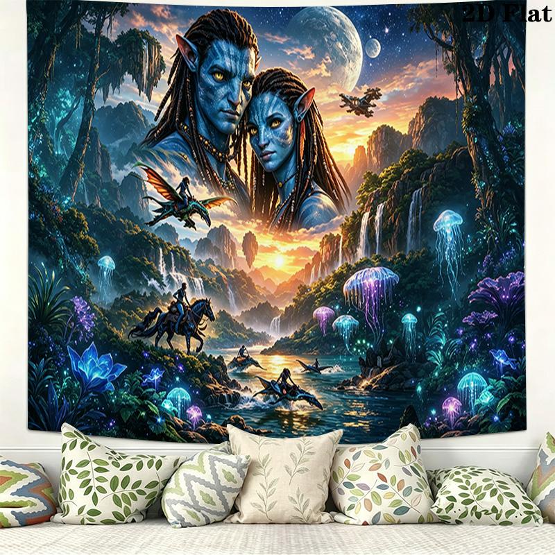 AVATAR Wall Tapestry Aesthetic Wall Hanging Printed Fabric Blanket Decorative Tapestries for Bedroom Living Room Home Decor