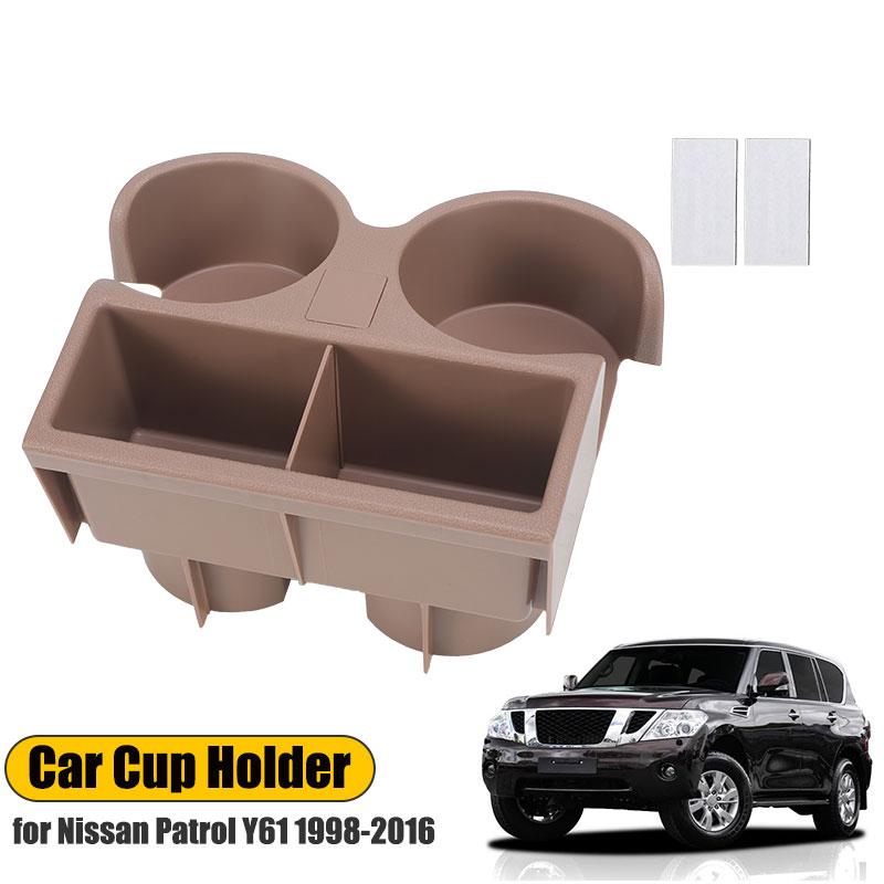 Car Large Water Cup Holder Drink Bottle Can Cup Support For Nissan Patrol GU Y61 1998 1999 2000 2001 2002 2003 -2016 FYE727068