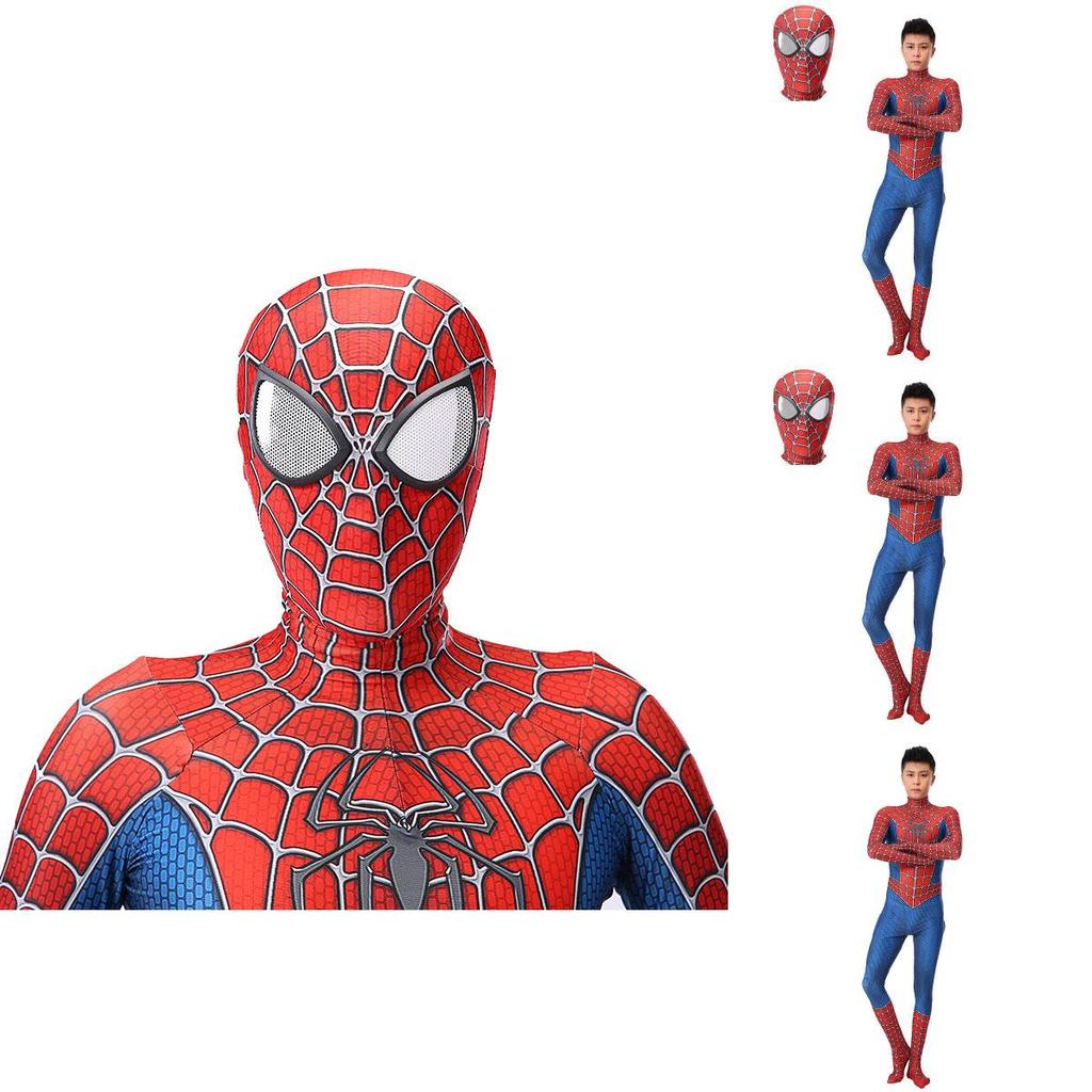 Exquisite Raimi Spiderman Cosplay Costume With Breathable Zentai Jumpsuit