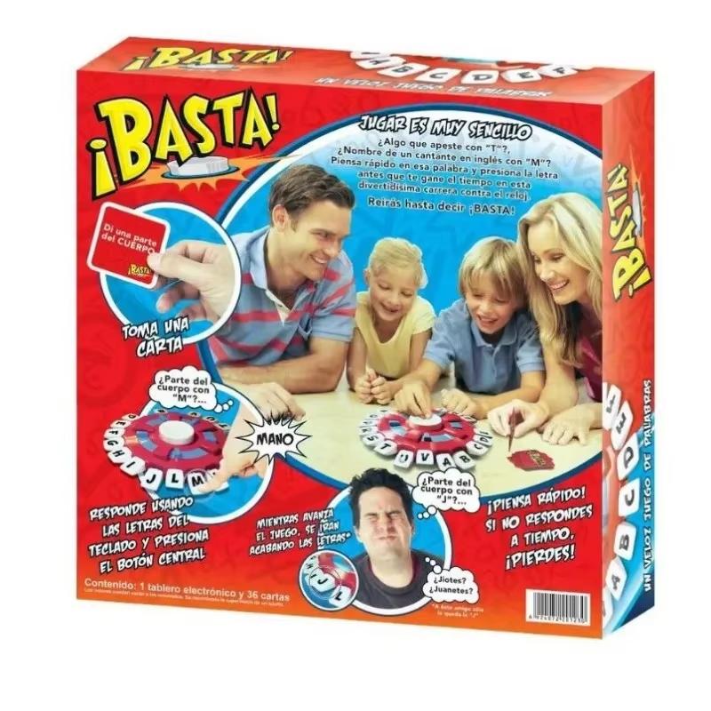 Basta Spanish Word Board Fast Paced Letter Vocabulary Game for Family Toys Nights Classroom Learning