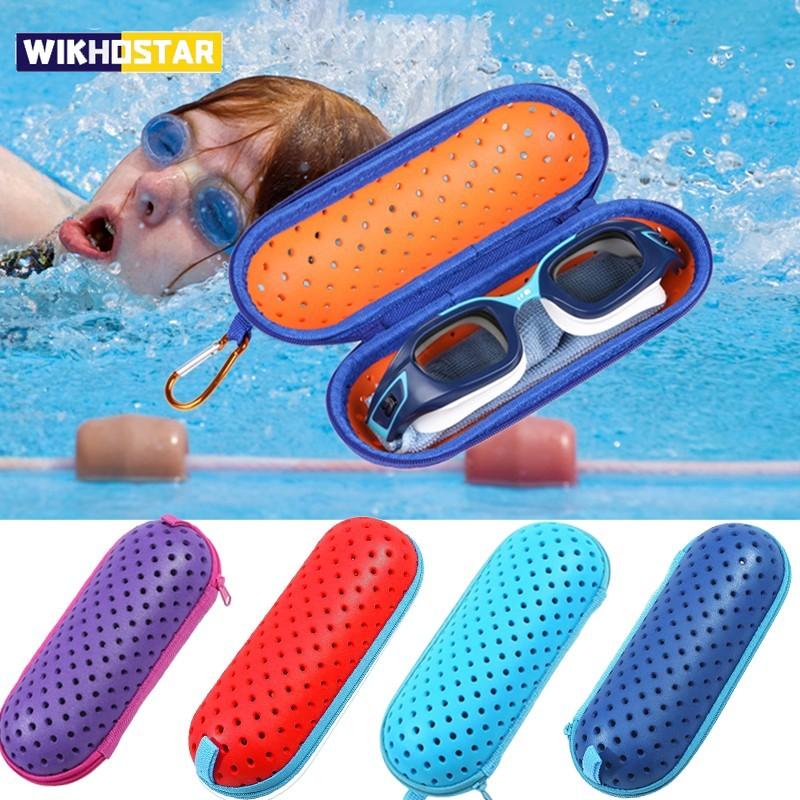 EVA Soft Swimming Glasses Organizer Protector Glasses Case Swimming Gear Breathable Drainage Hole Portable Goggles Cover