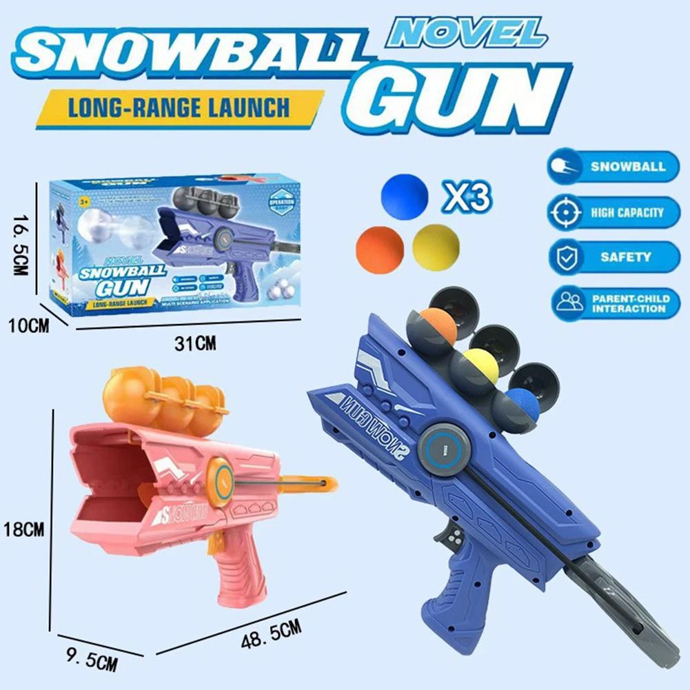 Kids Snowball Guns Snowball Launcher Winter Fun Snowball Fight Toy Outdoor Snow Play Toy Suitable For Multiplayer Interaction