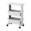 JEJ Astage Lycee Table Wagon, Made In Japan, Assembly Type, 3 Tiers, with Casters, Light Gray, Width 45 X Depth 30 X Height 71.5cm