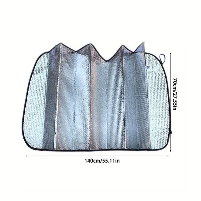 Foldable Silver Coated Car Windshield Sunshade UV Protection Heat Insulation Front Window Sun Shield Fit Most VehiclesWindshield Sunshades 1