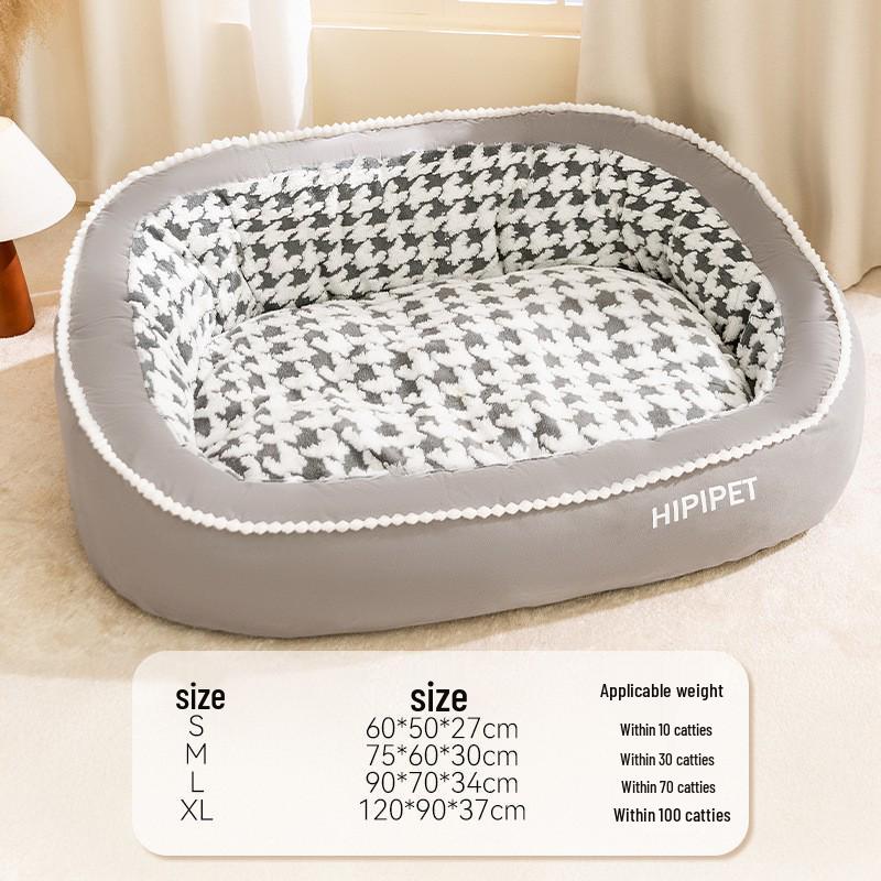 Four Seasons Washable Dog & Cat Bed: Removable, Warm Sofa Cushion for Dogs & Cats of All Sizes