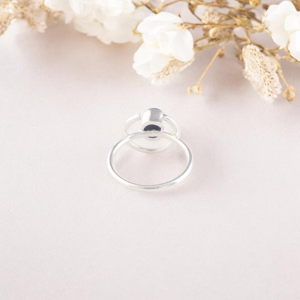 Lapis Lazuli Gemstone Ring 925 Sterling Silver Handmade Jewelry Blue Stone Ring RR-54-30