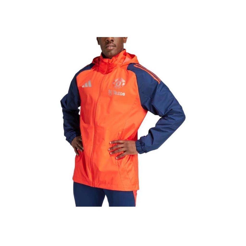 adidas Men's Manchester United 24/25 All-Weather Training Jacket Orange Navy IT2016
