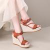 New Wedge Heel Women's Sandals Fashionable Platform Muffin Heel High Heel Straw Woven Daily Sandals
