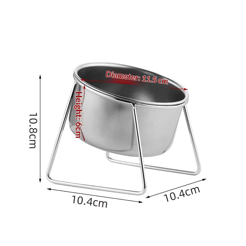 New 304 Stainless Steel Single And Double Cats Dogs Bowl Neck Protection Anti Slip Anti Overturning Cats Dogs Feeding Water Bowl