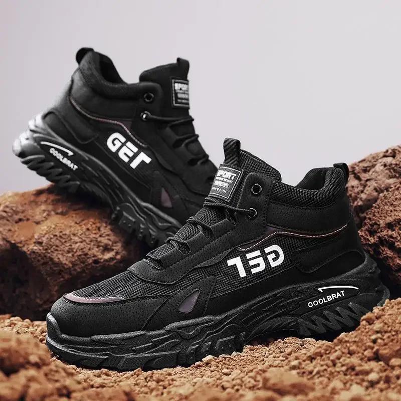 Modische Trendige Herren High Top Martin Stiefel - Lässiger Amerikanischer Stil für Motorrad & Arbeit im Frühling & Herbst