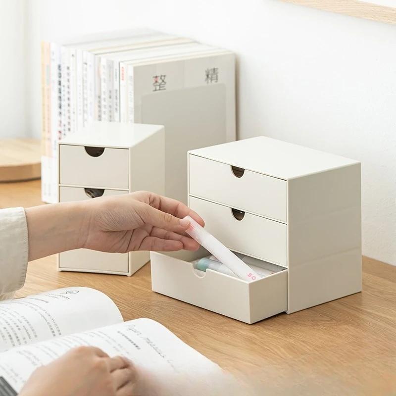 Creative Desktop Drawer Style Storage Box, Office Collection and Organizing Cabinet