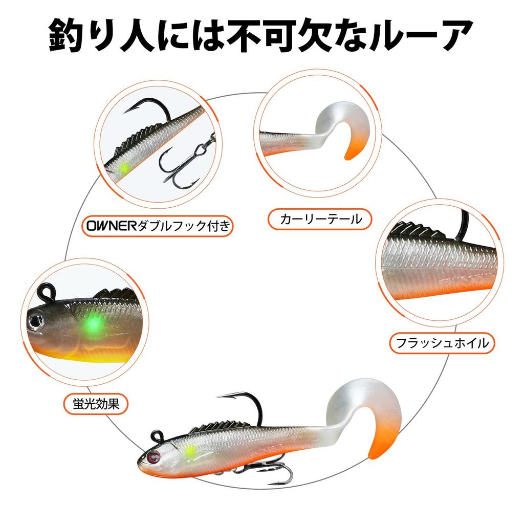 TRUSCEND Denmori Soft Lure with Exquisitely Perfect for Family Easy for Kids To Equipped with a Rotating Blade for a Stunning Suitable for All Water