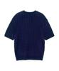 LEE Round Neck Cable Short Sleeve Knit Navy