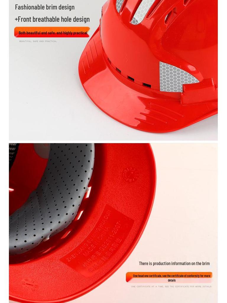 National Standard Thickened Breathable Anti-Smash ABS Safety Helmet Liner for Construction