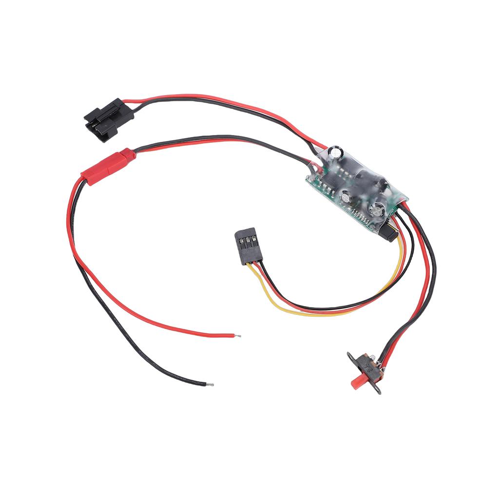 Brushed ESC, SM Plug Electronic Speed Controller with Brake for WPL MN C14 C24 C34 C44 B14 B24 B16 B36 1 16 RC Car