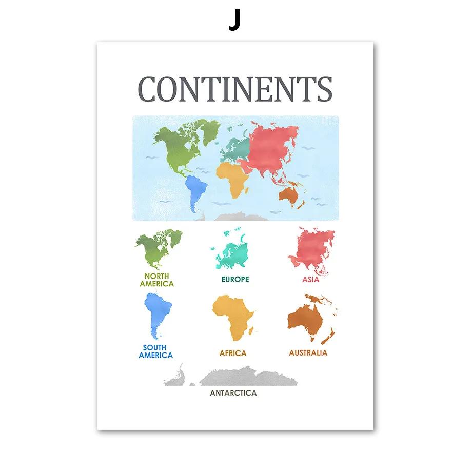 Colorful Alphabet and Number Learning Posters for Kids Educational Canvas Wall Art for Kindergarten Classroom Decor