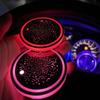 1/2PCS LED Car Cup Holder Lights, Light up Car Coasters for Cup Holders 7 Colors Changing USB Charging Mat Waterproof Cup Pad