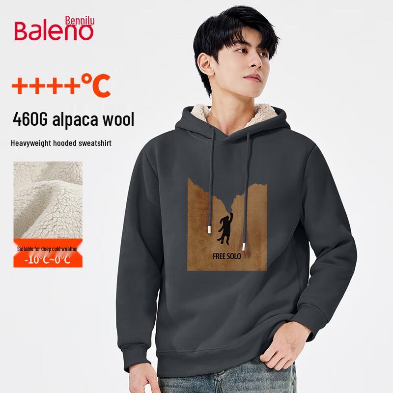 

Baleno Men s Drop-Shoulder Hooded Alpaca Fleece Sweatshirt 4XL