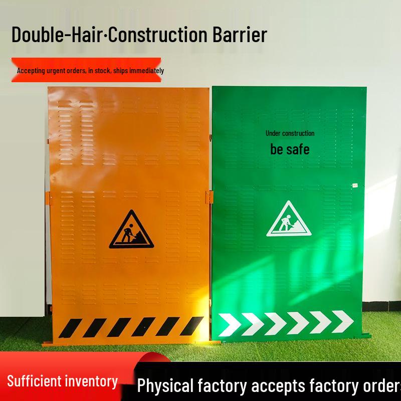 Temporary Road Construction Safety Fence: Movable, Perforated Hoarding for Outdoor Municipal Engineering