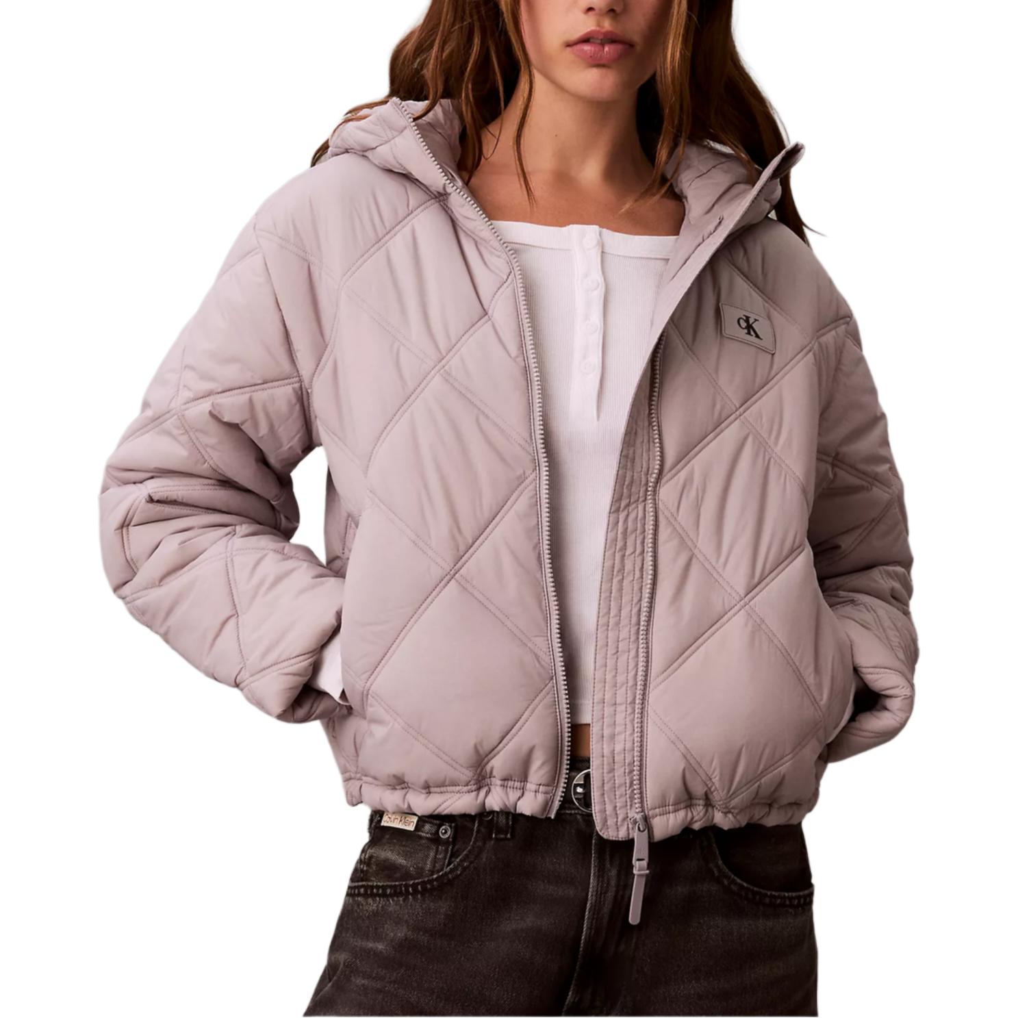 

Calvin Klein Casual Hooded Windproof Waterproof Short Cotton Jacket Women jackets 47D579G-020 S