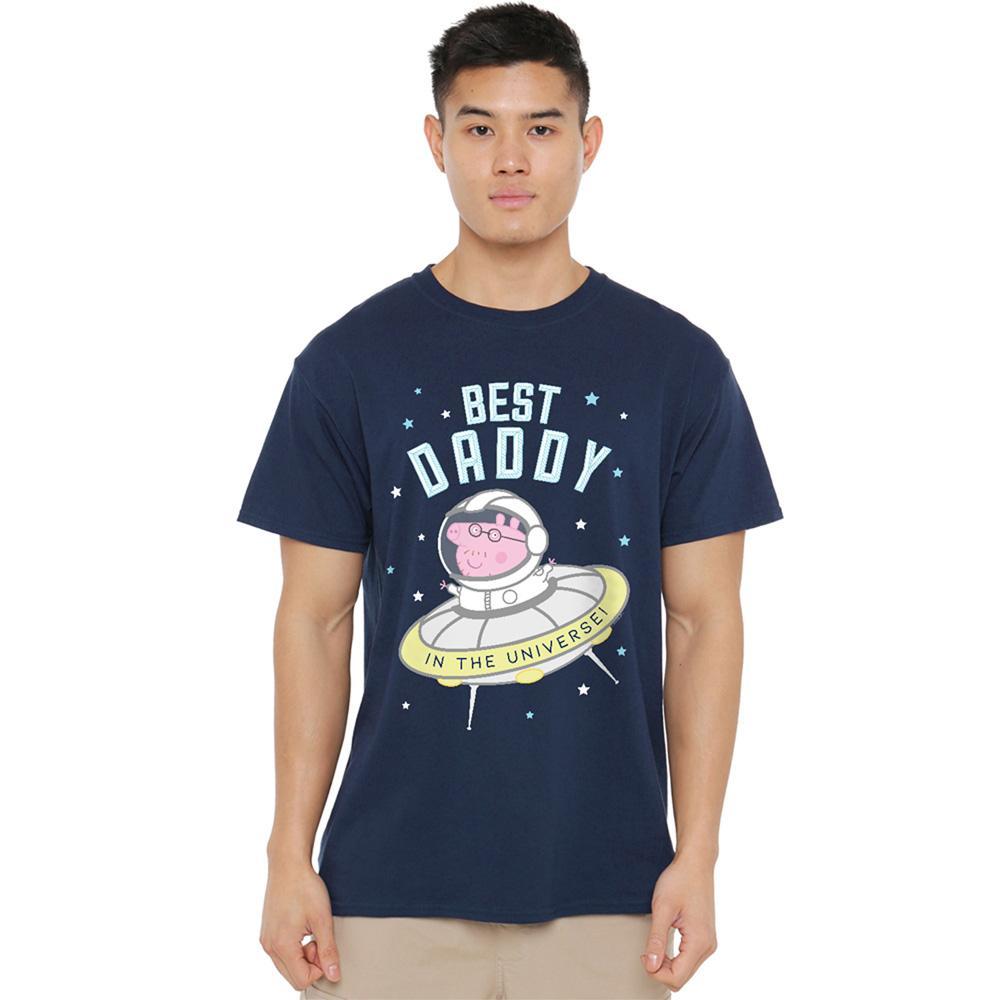 Peppa Pig Unisex Erwachsenen Best Daddy Pig In The Universe T-Shirt