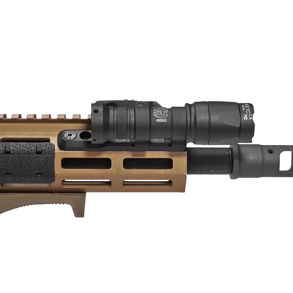 Ryohin Buhin M-LOK Compatible In-Line Light Mount for SF M300/M600 Mod Lights, Black with Engraving (HSP Thorntail2 SBR Replica)