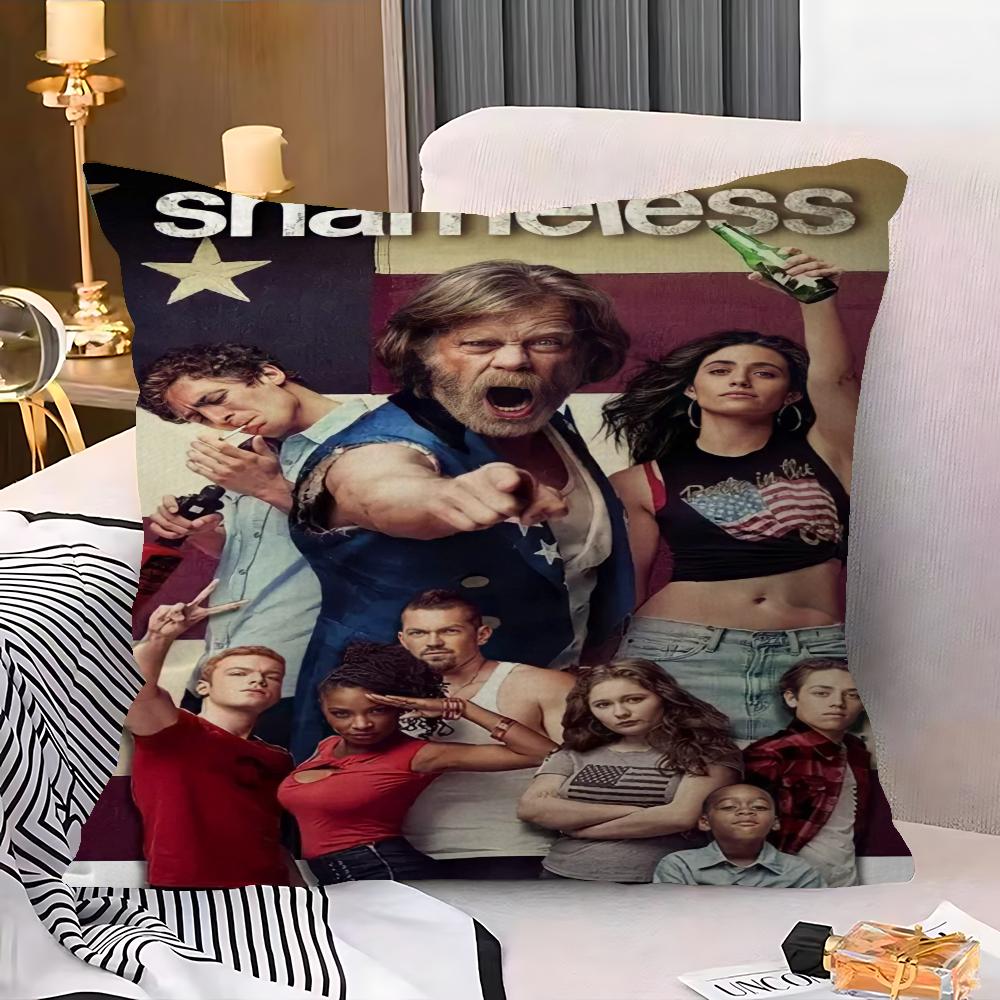 Shameless Hot TV Pillow Covers Cartoon Sofa Decorative Home Double-sided Printing Short Plush Cute Cushion Cover