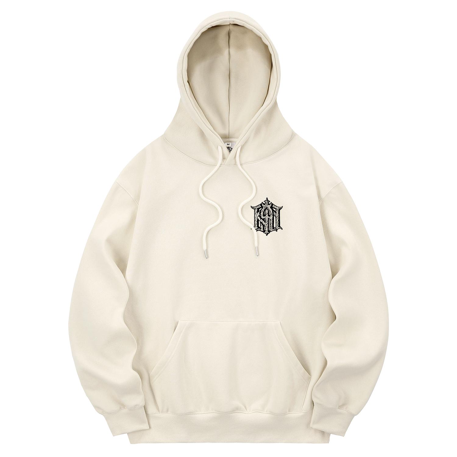 Khan 6312 Khc0175 Old Khan Fleece-Lined Hoodie Cream L