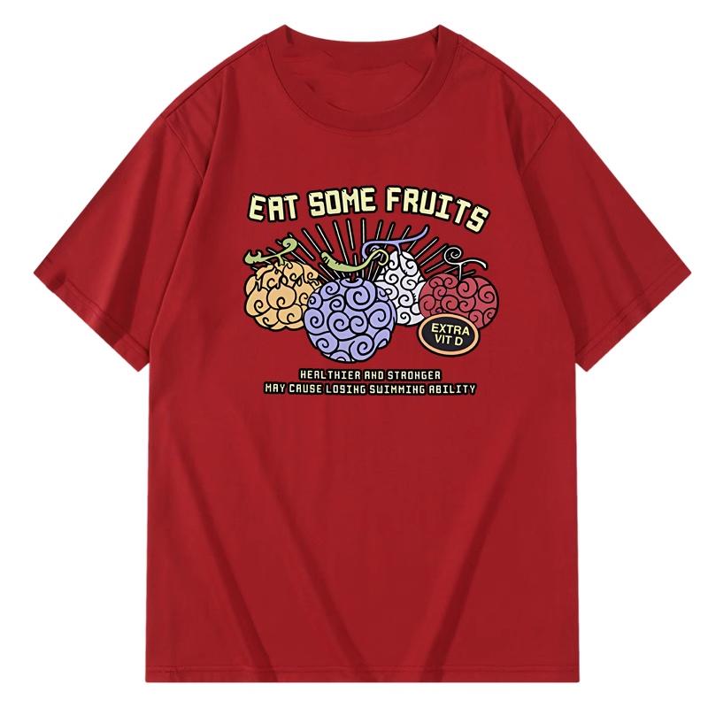 Summer New Anime One Piece Nika Fruit Graphic T Shirts Men's Clothing Loose Casual Women Short Sleeved Tee Couple Top