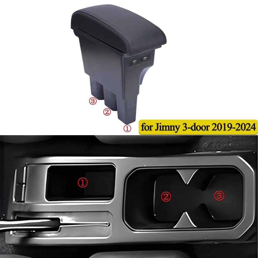 Armrest Box Organizer Cup Holder Mount for Suzuki Jimny JB64 JB74 XL GL -2025 Storage Tidying Interior Modified Accessories