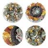 2026 Fabric Fall Wreath with White Pumpkin and Maple Leaves, 45cm
