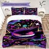 Anime Gengar Printed Bedding Set 3 Piece Soft Microfiber Duvet Cover Set Teens Game Room Decor No Sheet No Filling