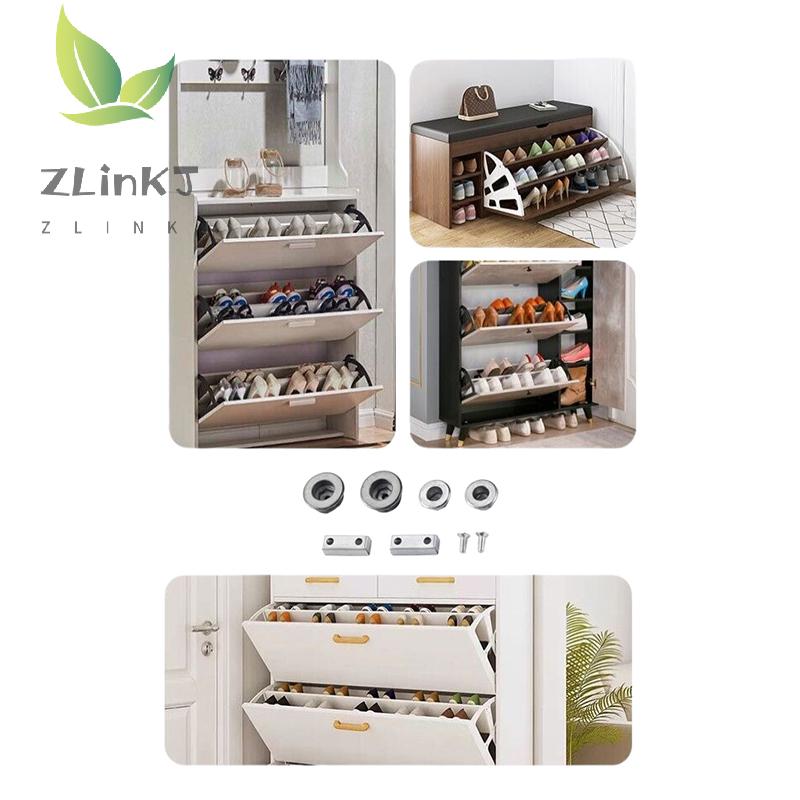 Ferramenta di collegamento per scarpiera, telaio ribaltabile per scarpiera, raccordi a vite fissi